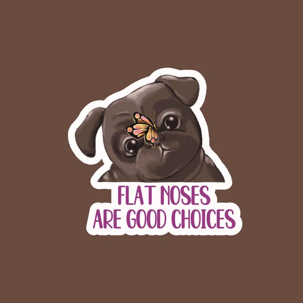 Dog Sticker Cute Pug Sticker for Pug Lover Sticker for Pug Owner Pug Car Sticker Pug Gift