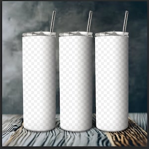 PNG 20oz skinny tumbler mockup Sublimation mockup wrap, digital file tumbler mockup with transparent background product photography