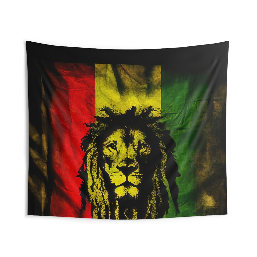 Motif Rasta Rasta Lion Vibes Tapestry - Etsy