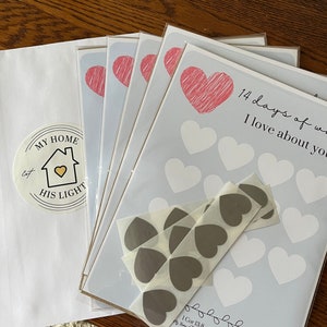 14 jours de ce que j'aime chez vous à gratter -- carte murale pour la Saint-Valentin- carte de la Saint-Valentin-cadeau pour la Saint-Valentin