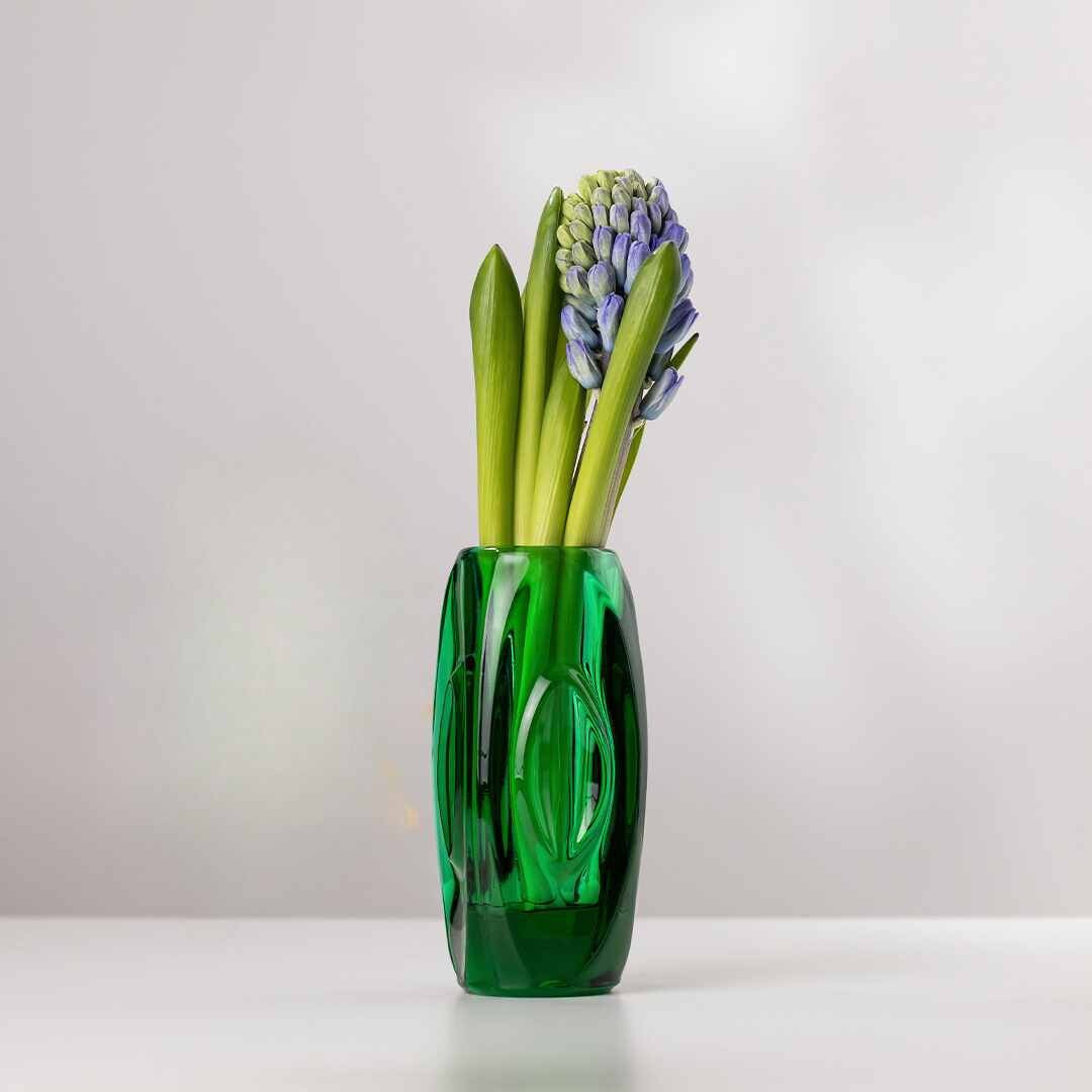 Vintage Mid Century Vase 914 by Rudolf Schrötter for Sklo Union, 1950s Design, Czech Glass, Mid Century Modern