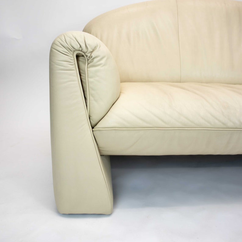 Vintage 2 Sitzer Leder Sofa Octanova von Peter Maly für Cor 1980s Design Postmodern Design 80er Jahre Post Modern zdjęcie 5