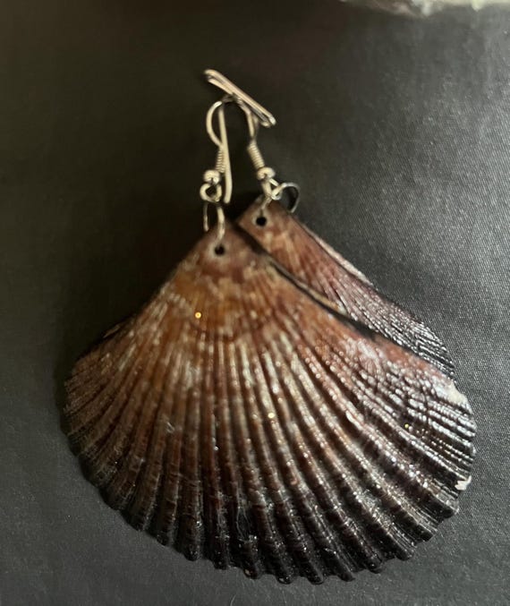 Natural Shell Statement Earrings – Oversized Beac… - image 9