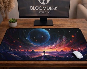 Exoplanet Desk Mat | Galaxy Cosmos Gaming XL Mouse Pad