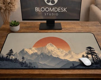 Mountain Sunset Desk Mat | Desk Organization