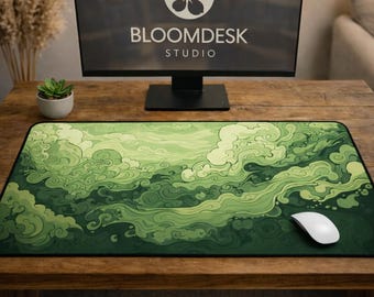 Primordial Earth Desk Mat | Swirling Colors Large Gaming Mouse Pad