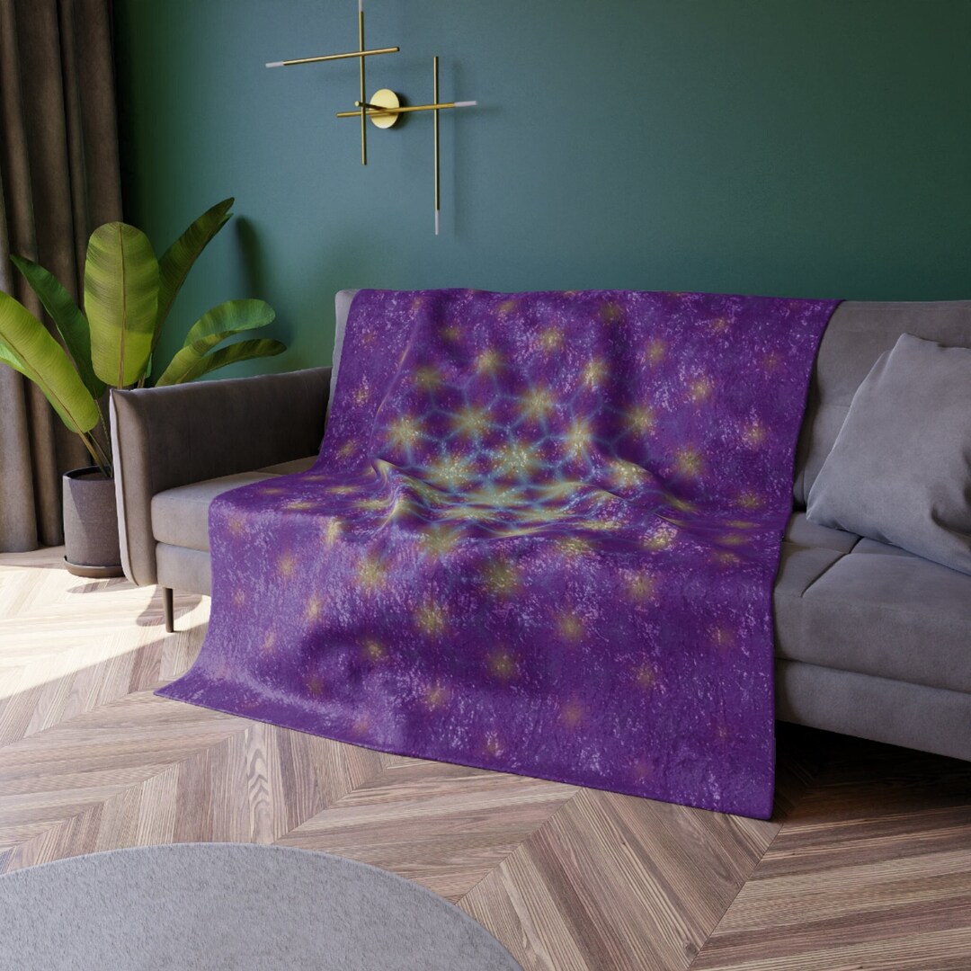 Star Burst Blanket, Crushed Velvet Blanket, Trendy Teen Gift, Christmas Gift, Cute Gifts for Her
