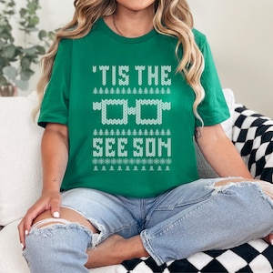 検眼クリスマスTシャツ：シーソンアイケアシャツ