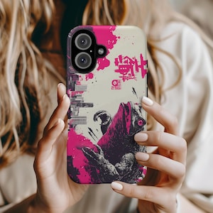 Kaiju Frog iPhone Case: Retro Japanese Monster Movie Art