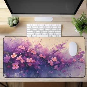 Sakura Desk Mat, Japanese Desk Mat, Cherry Blossom Mouse Pad, Cute Desk Mat, Spring Aesthetic, Desk Mat Aesthetic, XXL Gaming Desk Mat, RPG