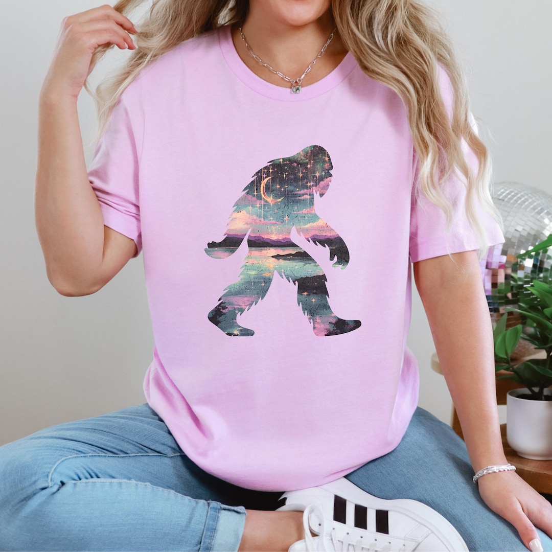 Mystical Bigfoot Tee, Cryptid Tshirt, Sasquatch Gifts, Outdoor ...