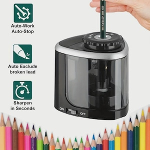 Automatic Electric Pencil Sharpener: Quiet, Safe, and Durable