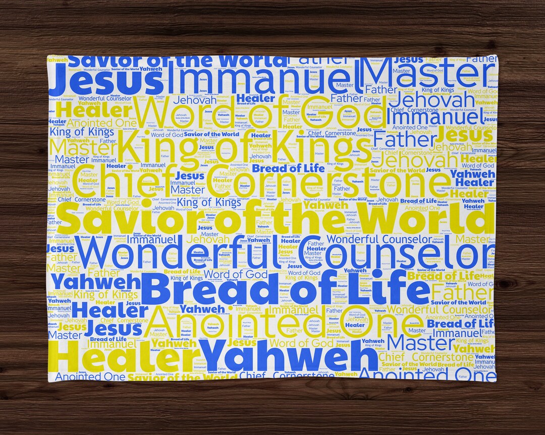 Names of God Blanket, Names of Jesus Blanket, Christian Blanket