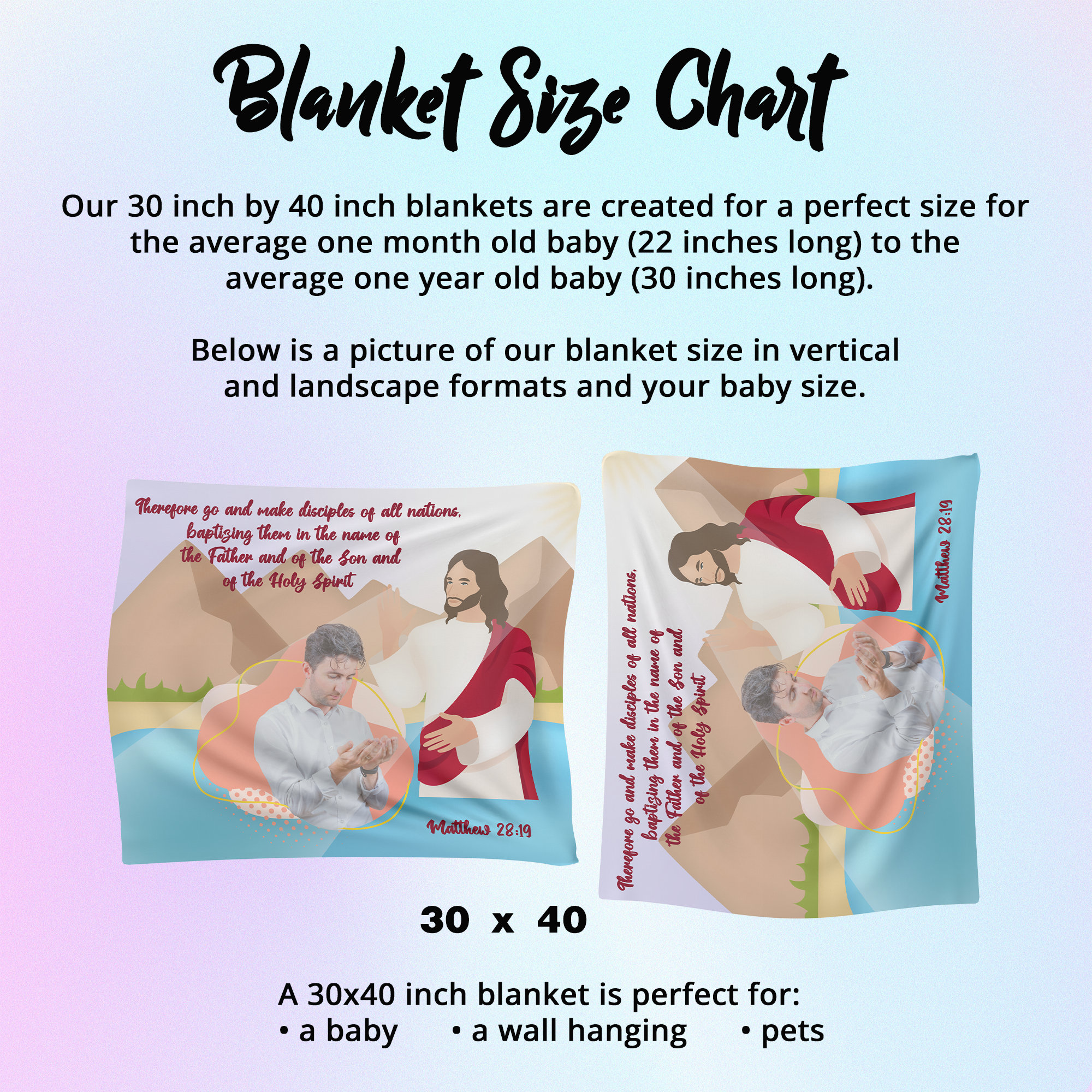 Names of God Blanket, Names of Jesus Blanket, Christian Blanket