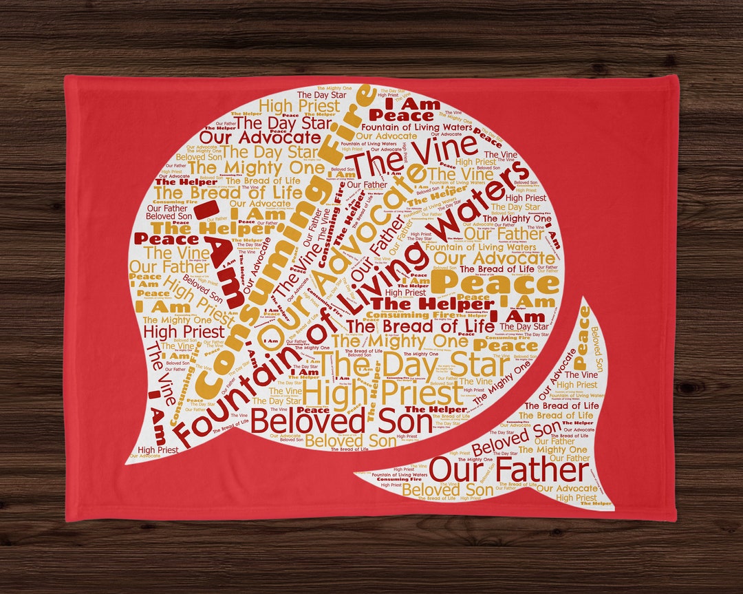 Names of God Blanket, Names of Jesus Blanket, Religious Blanket