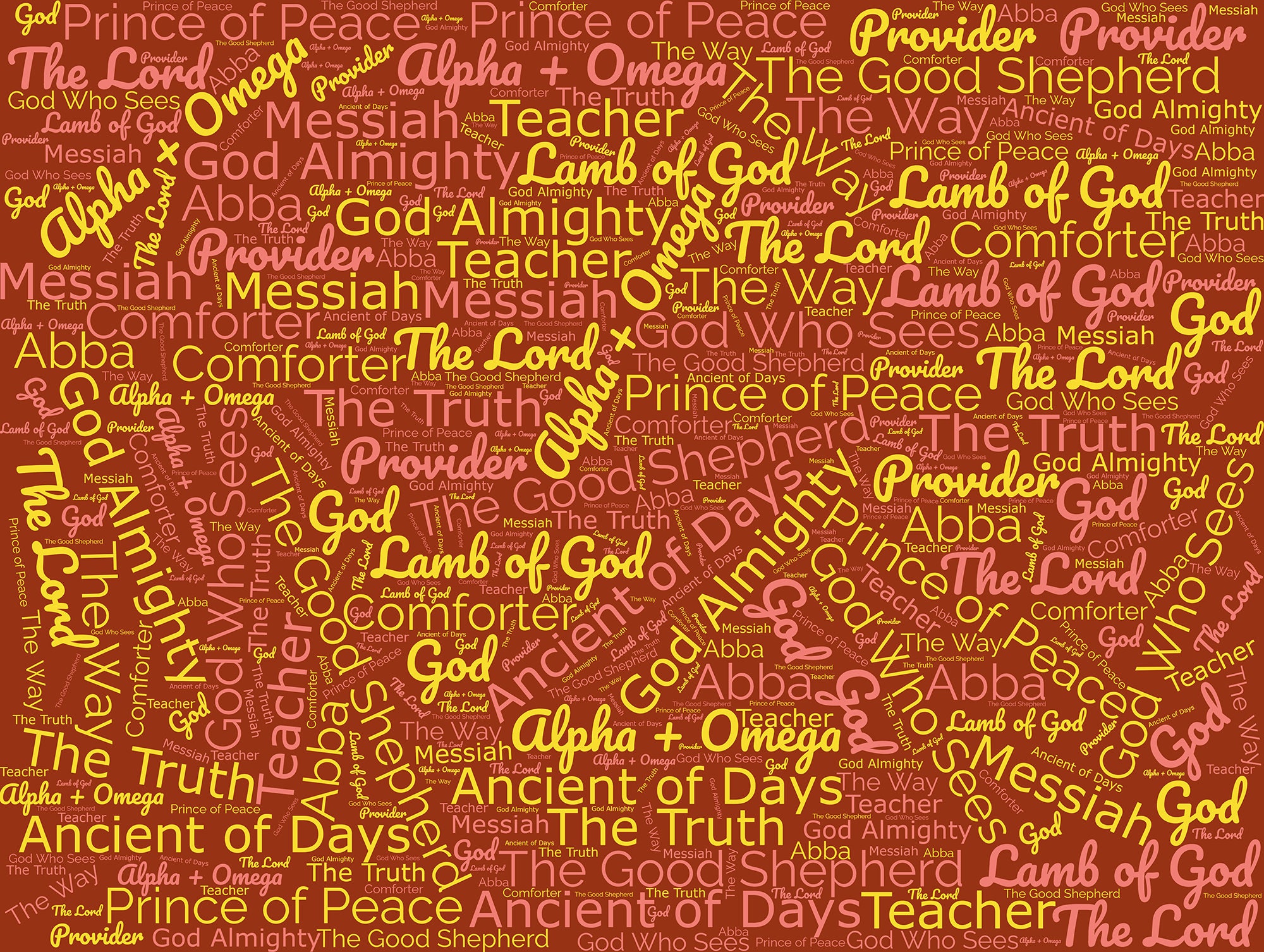 Names of God Blanket, Names of God Bible Blanket, Christian Blanket
