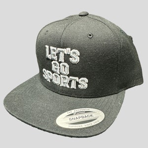 Let's Go Sports Snapback Cap, Sports Hats for Men, Embroidered, Flat ...