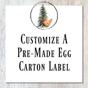 Personalice una etiqueta de cartón de huevos prefabricada ~ Complemento personalizado