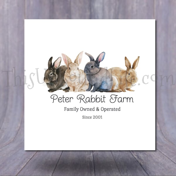 Custom Rabbitry Logo - Etsy