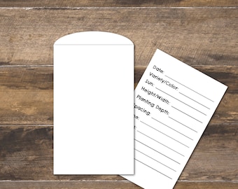 Blank Seed Packet Template - Small Seed Envelope - Add Your Own Image or Words - Downloadable - Printable - JPG and PDF Files