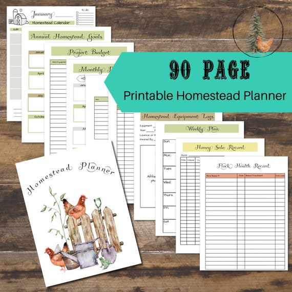 Homestead Planning Binder: 90-Page Farm Planner (Digital Download)