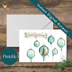 Tarjeta de Navidad de Pollo, Tarjeta de Felicitación Imprimible, Tarjeta de Navidad Imprimible, Pollo Divertido, Navidad Amante del Pollo, Humor de Navidad de Pollo