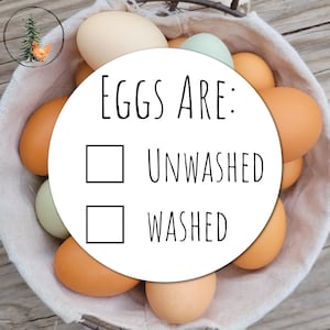 Eier sind gewaschen/ungewaschen - druckbares Eierkarton-Etikett, digitaler Download, enthält JPEG-, PNG- und PDF-Dateien