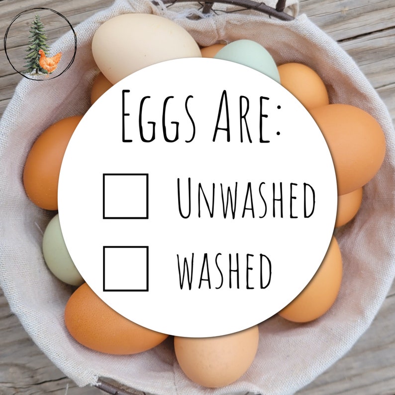 Eggs Are Washed/unwashed Printable Egg Carton Label Digital Etsy