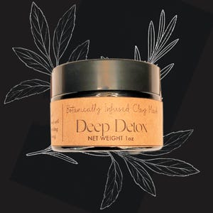 Deep Detox Clay Face Mask: Activated Charcoal & Wild Plantain (1oz)