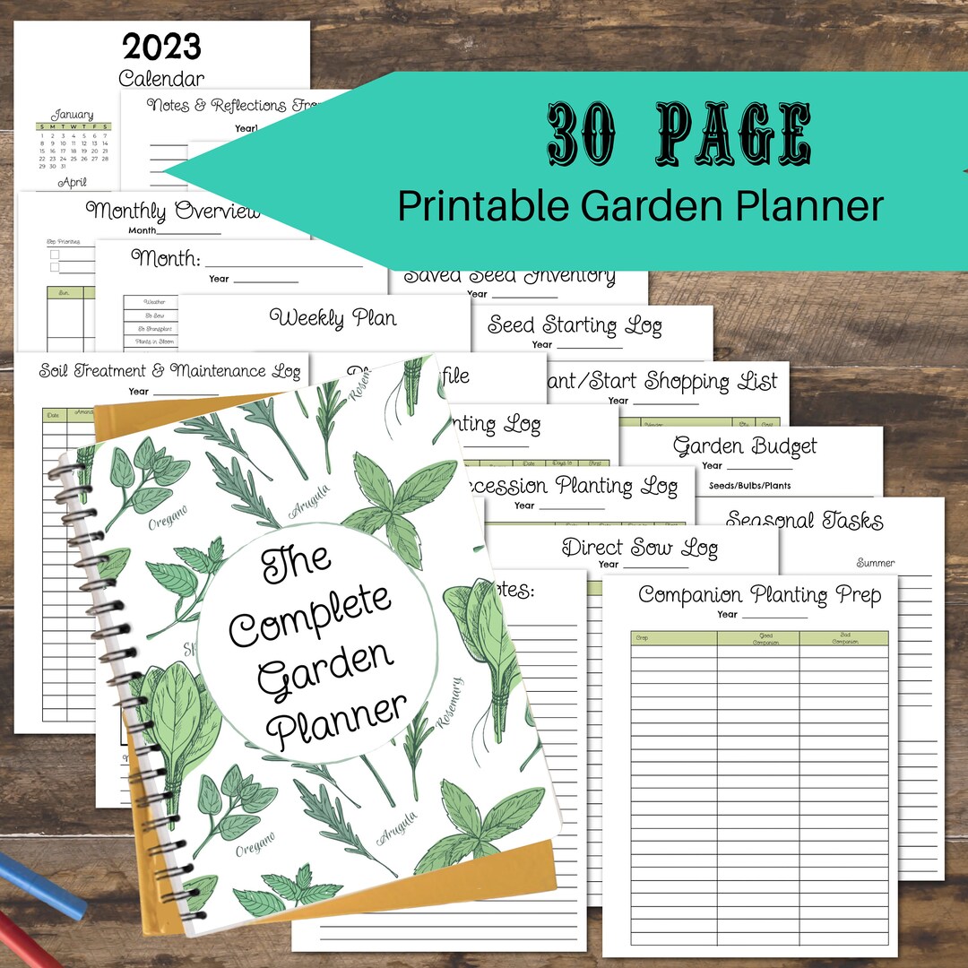 30 PAGE Garden Planner Digital Download Printable Garden Planner ...