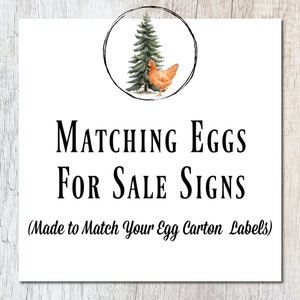 Matching Egg Carton Labels ~ Custom Logo Add On