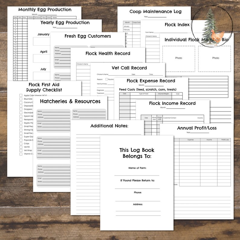 Chicken Keeping Log Book: 21-Page Printable Homestead Journal (Digital Download PDF) image 3