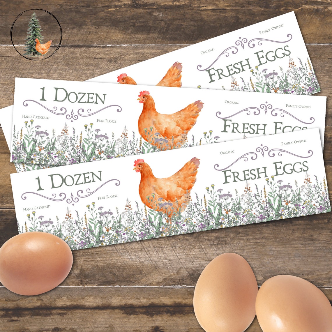 Floral Border Printable Egg Carton Label Digital Download Includes Floral Border Printable Egg Carton Label Digital Download Includes