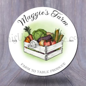 Produce Box Logo - Full Color, Homestead Logo, Pre-made Logo, Custom Farm Logo, Farm Branding, Logo Design, Farm Logo, Vegetable Farm Logo