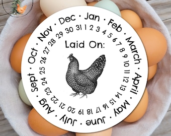 Etiqueta imprimible "Huevos puestos": Regalo para criadores de gallinas (Descarga digital)