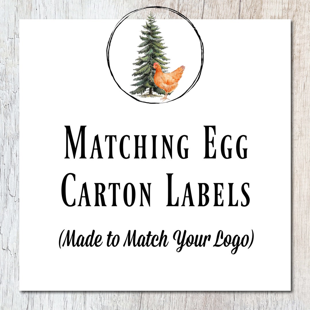 Matching Label Matching Egg Carton Labels ~ Custom Logo Add On - Etsy