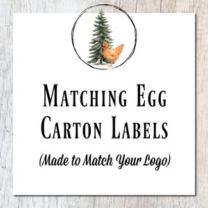 Étiquettes assorties de carton d'oeufs ~ ajout de logo personnalisé