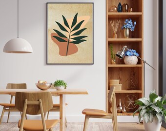 Botanical Wall Art: Neutral Wildflower Print (Digital Download)