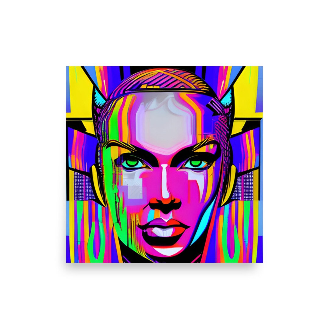 AI Digital Art, Pop Art, Photo Paper Posters Etsy