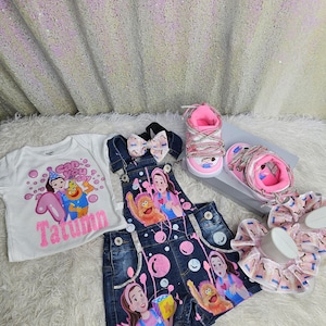 Kids Custom Characters Denim Jean Birthday Outfit