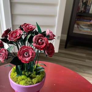 Miniature Handcrafted Metal Roses