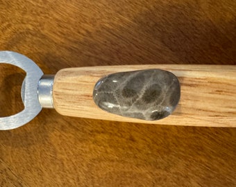 Petoskey Stone Bottle Opener