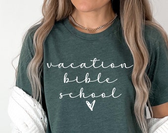 VBS Shirt for Women Faith Based Shirt for Her Bible School Teacher Gifts Children's Church TShirt Vacation Bible Tees Church Camp T Shirt