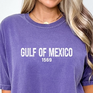 Golf van Amerika 1569 Comfort Colors®-shirt, shirt democraat, anti-Golf van Amerika, T-shirt Gulf Coast Texas Alabama Mississippi Florida Beach
