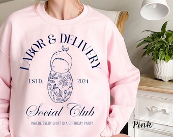 Arbeit und Lieferung Krankenschwester Sweatshirt, L und D Sweatshirt, L und D Krankenschwester Geschenk, Arbeit Krankenschwester Shirt, Arbeit Lieferung Krankenschwester Geschenk, LD Krankenschwester Rundhalsausschnitt