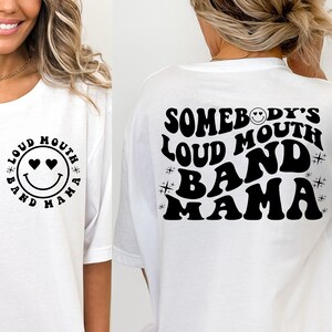 Band Mama T Shirts Jemandes lauter Mund BAND MAMA TShirt Lustiges Shirt Spieltag laut & stolzer Blaskapelle Tees Saxophon Mama Geschenk ihr T-Shirt