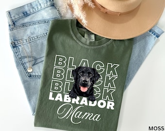Black Labrador Mama Shirt: Komfort Farben Labrador Retriever Fell Mama Rundhalsausschnitt