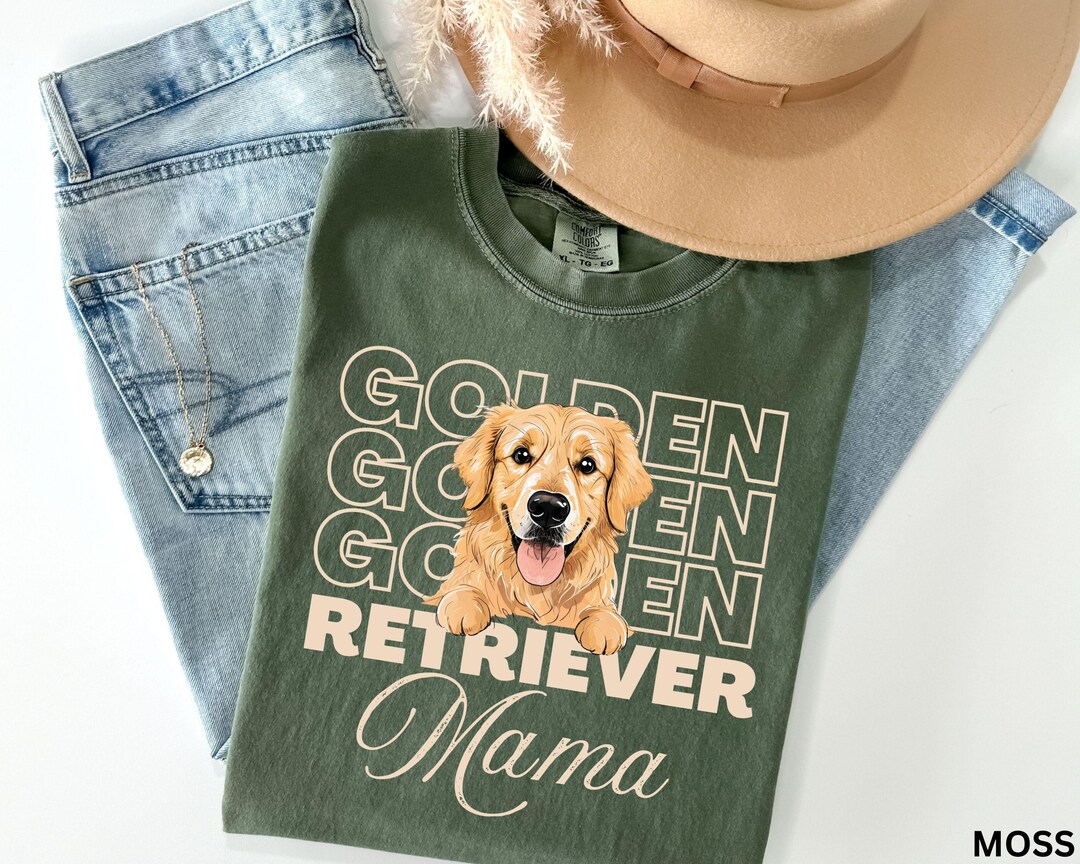 Custom Golden Retriever Mama Shirt - Comfort Colors Dog Mom Tee - Etsy