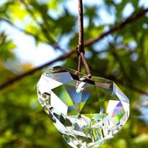 Heart shaped crystal prisms,  sun catcher,  rainbow makers ( 2 pieces) ( 2 pack )