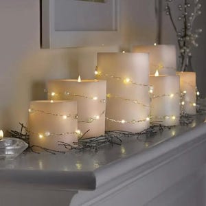Pearl String Lights Elegant Warm White LED Garland (Battery Powered)